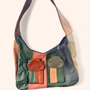 Multicolor Patchwork Leather Bag